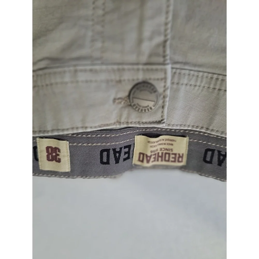 RedHead Mens Gray Ripstop Cargo Shorts Size 38 Cotton Blend Outdoor Hiking